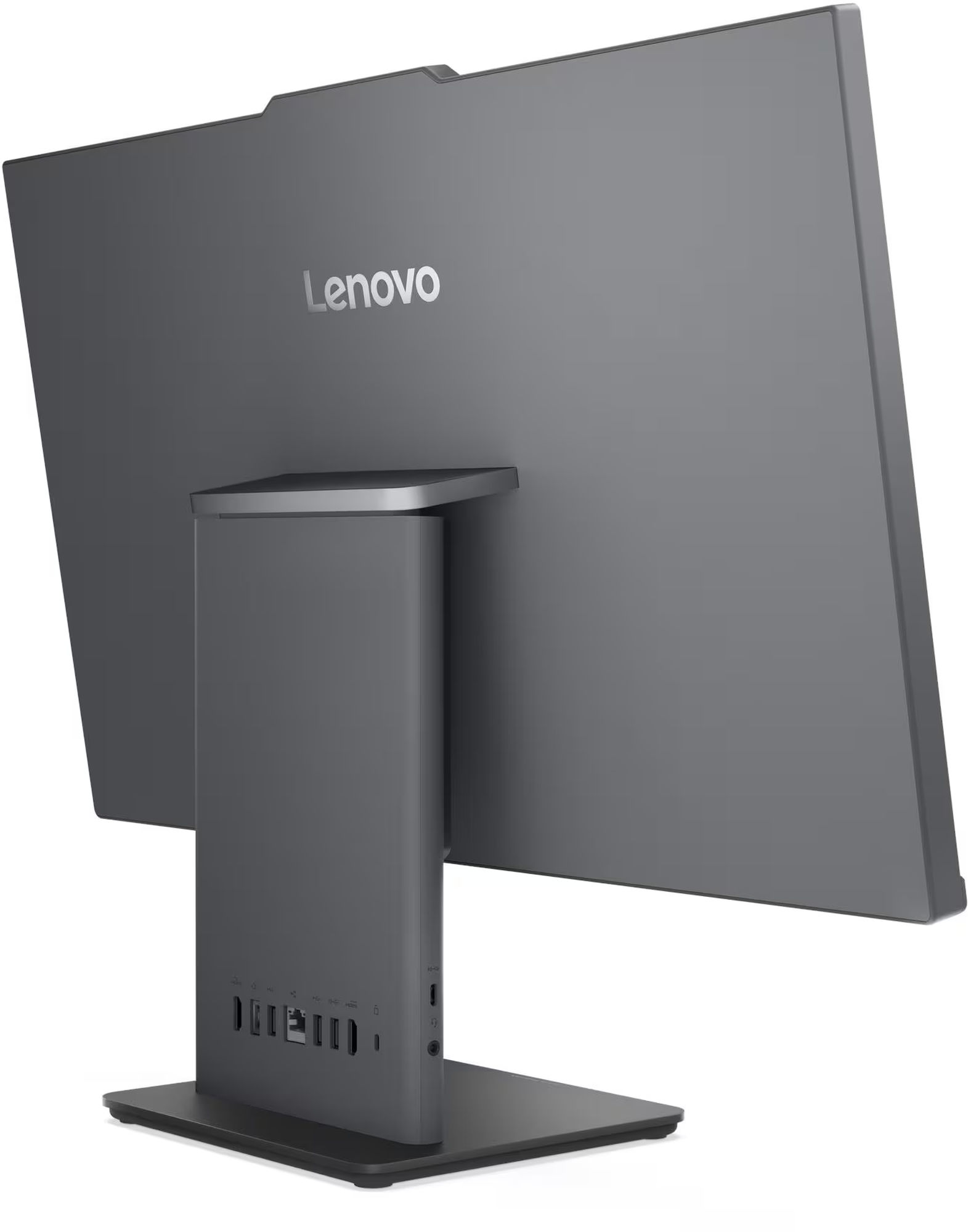 Vue arrière inclinée du Lenovo ThinkCentre neo 50a 27 Gen 6 Lenovo ThinkCentre neo 50a 27 Gen 6 vue arrière inclinée