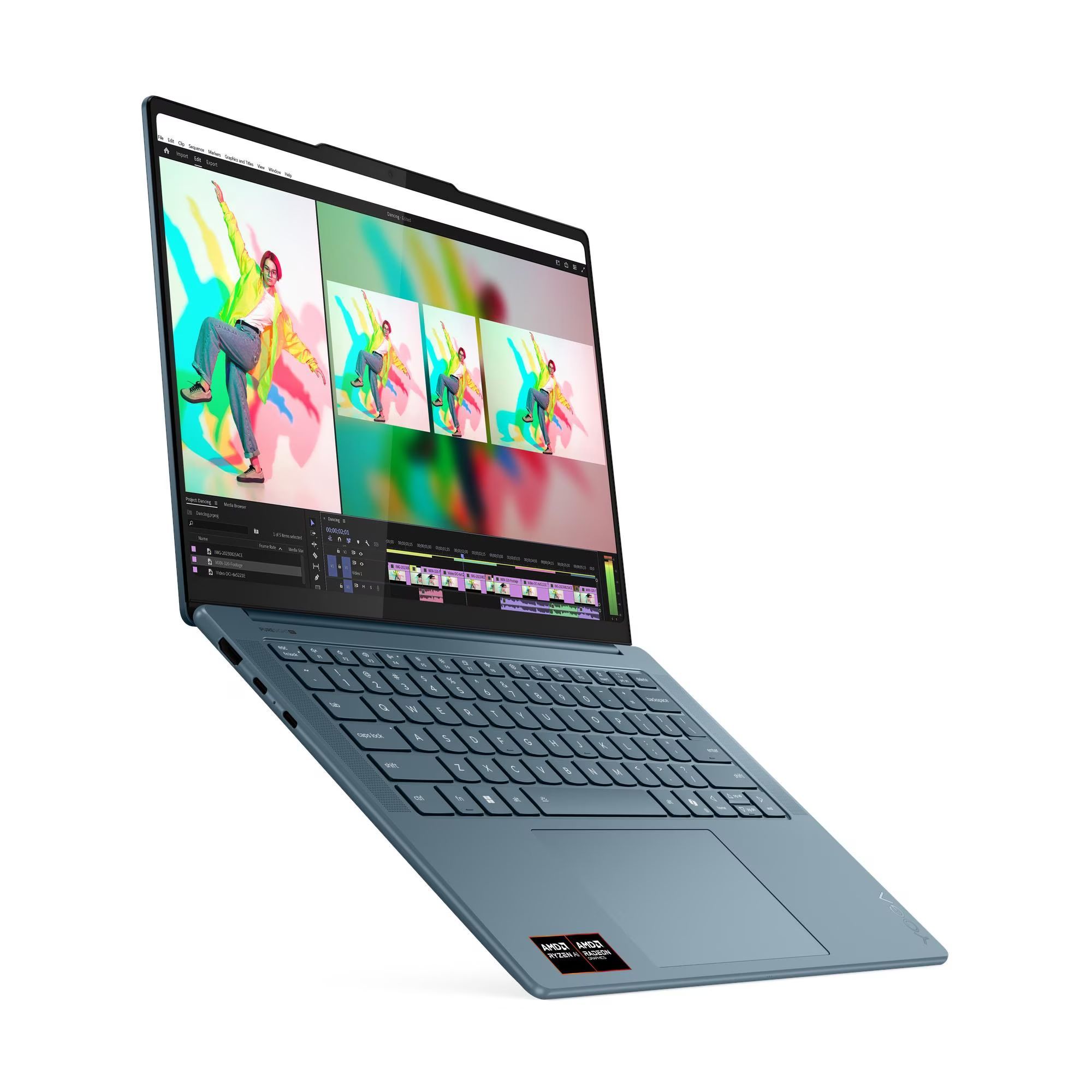 Lenovo Yoga Pro 7 14AKP10 83KG0020FR - vue ouverte Lenovo Yoga Pro 7 14AKP10 83KG0020FR vue ouverte avec écran OLED