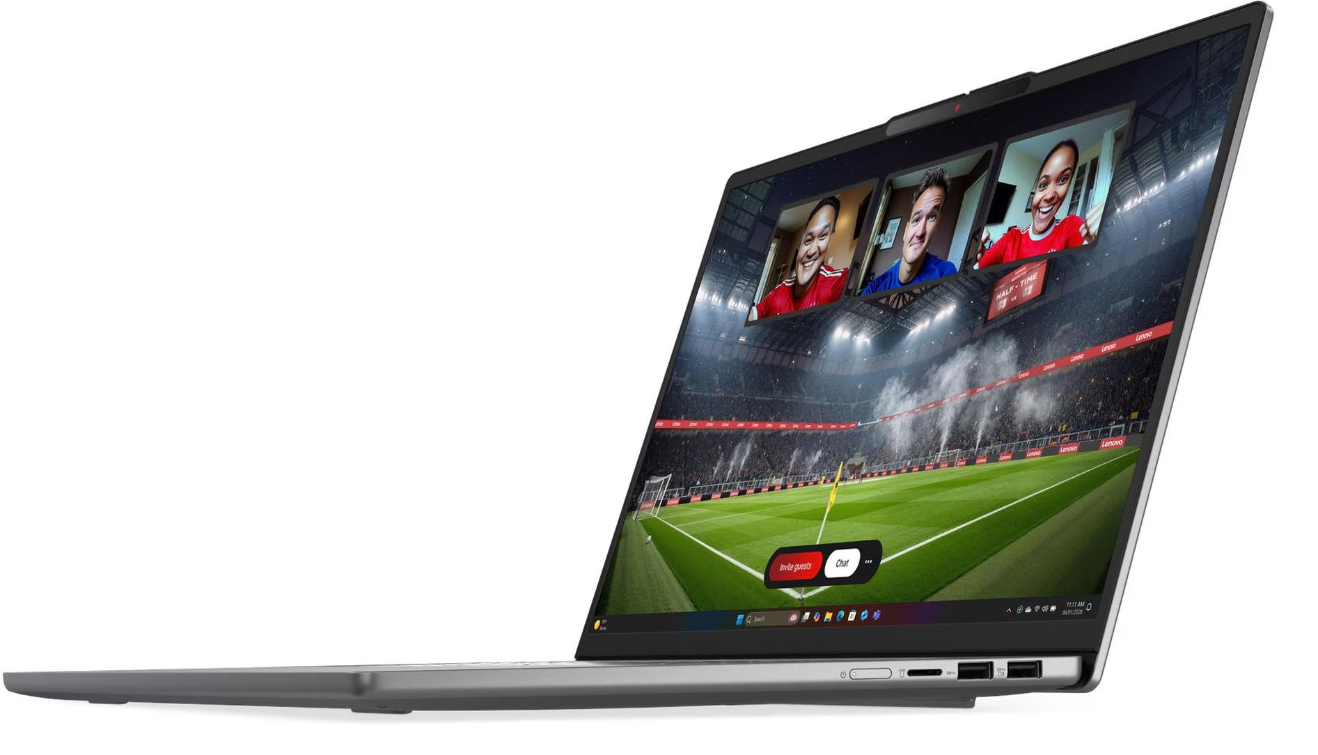 Lenovo IdeaPad Slim 5 16IPH11 83S60013FR – profil et connectique Profil du Lenovo IdeaPad Slim 5 16IPH11 83S60013FR avec sa connectique latérale