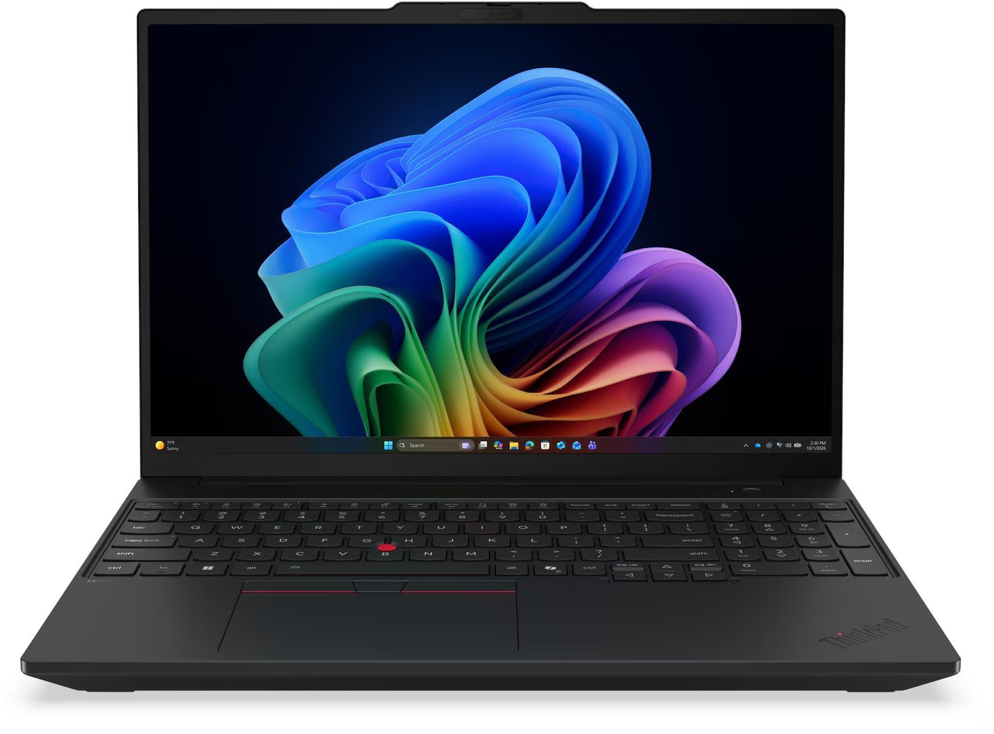Écran et clavier du Lenovo ThinkPad T16 Gen 5 21WT0055FR Vue de face du Lenovo ThinkPad T16 Gen 5 21WT0055FR