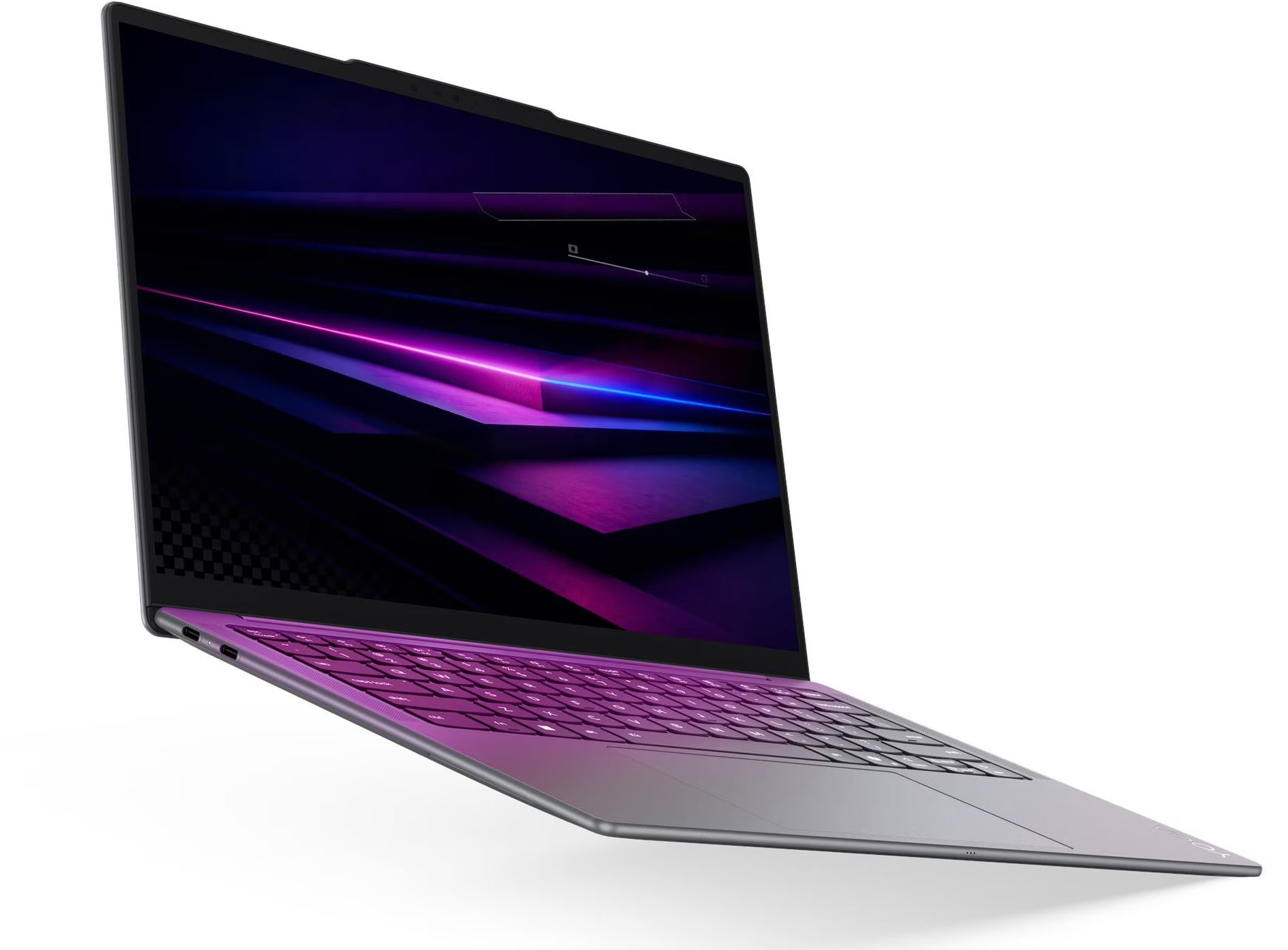 Lenovo Yoga Slim 7 14IPH11 (83QM001WFR) – vue générale Vue officielle du Lenovo Yoga Slim 7 14IPH11 (83QM001WFR), ultraportable OLED gris