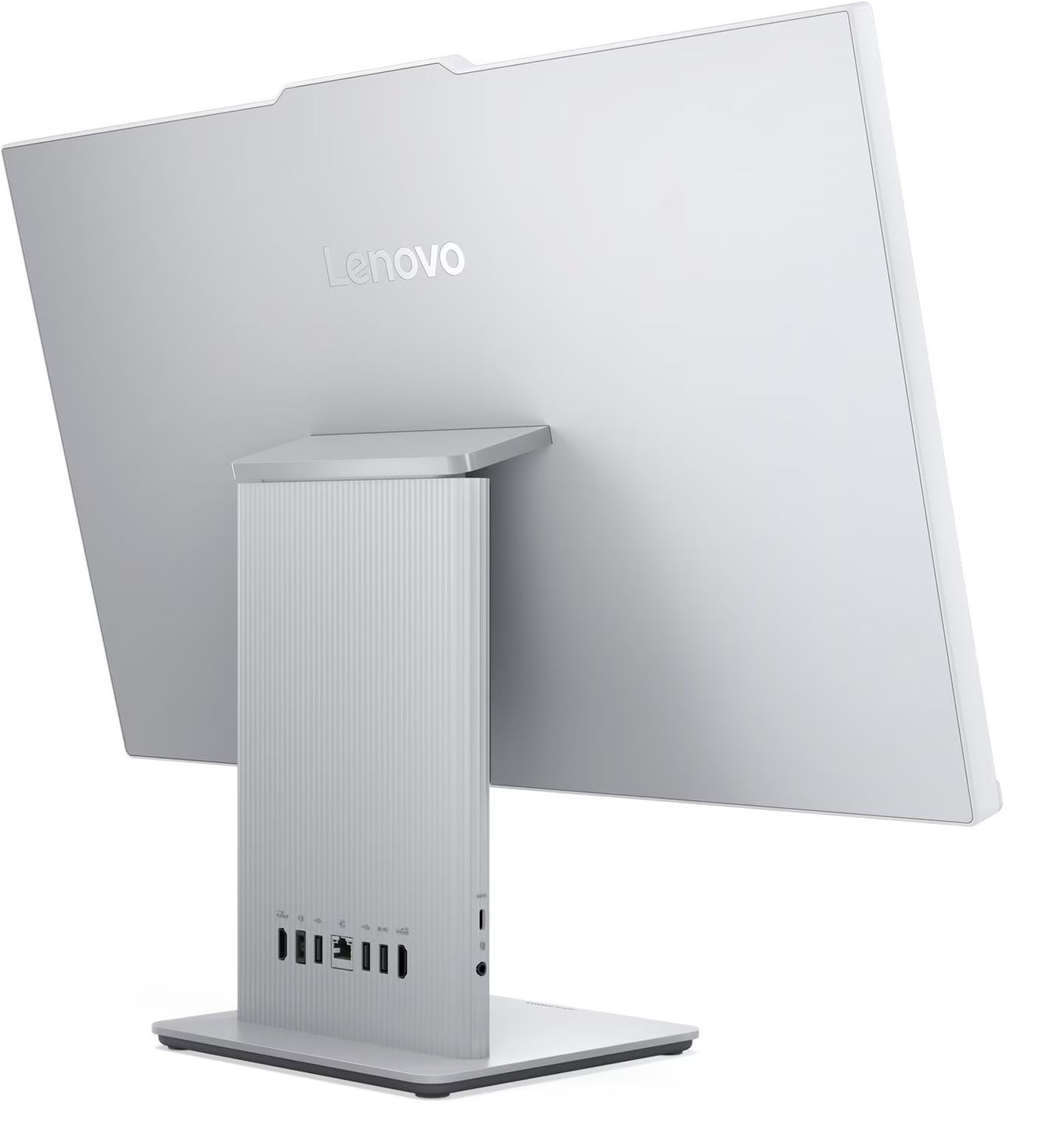 Design arrière du Lenovo IdeaCentre AIO 27ILL11 F0JW0075EZ Vue arrière de trois quarts du Lenovo IdeaCentre AIO 27ILL11