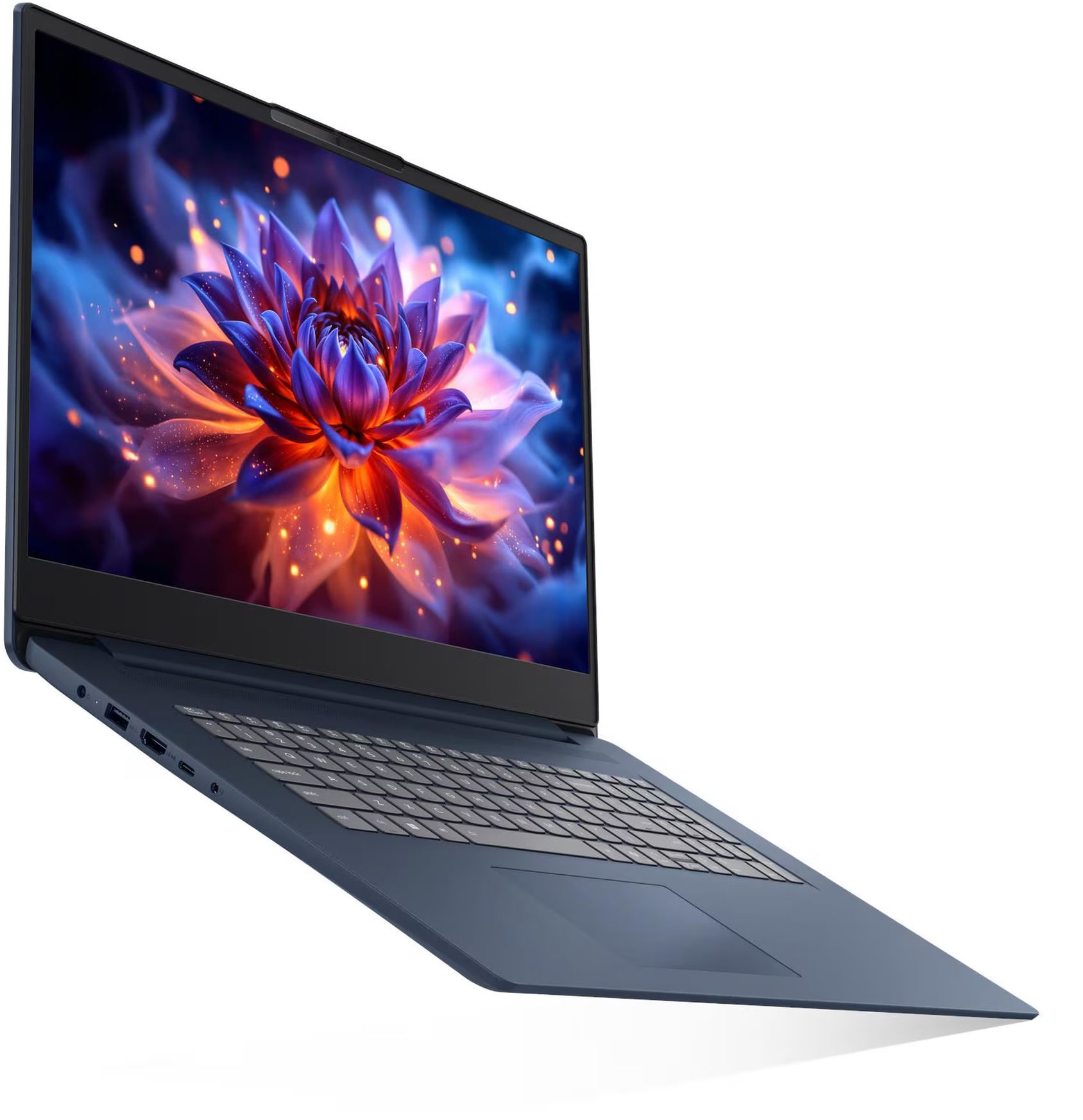Design bleu du Lenovo IdeaPad Slim 3 17IWC11 83VS005JFR Seconde vue en perspective du Lenovo IdeaPad Slim 3 17IWC11 83VS005JFR