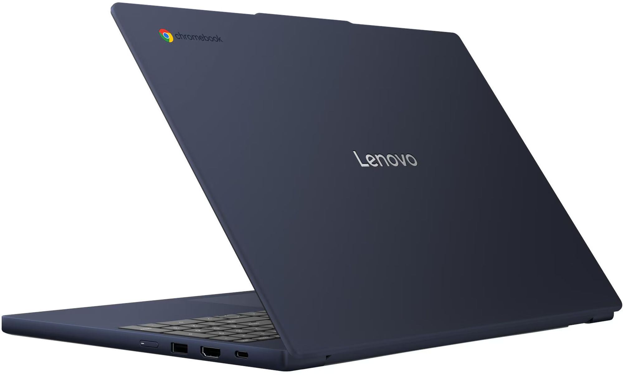 Châssis arrière du Lenovo Chrome 15M8910 83W70018FR Vue arrière trois-quarts du Lenovo Chrome 15M8910 83W70018FR bleu
