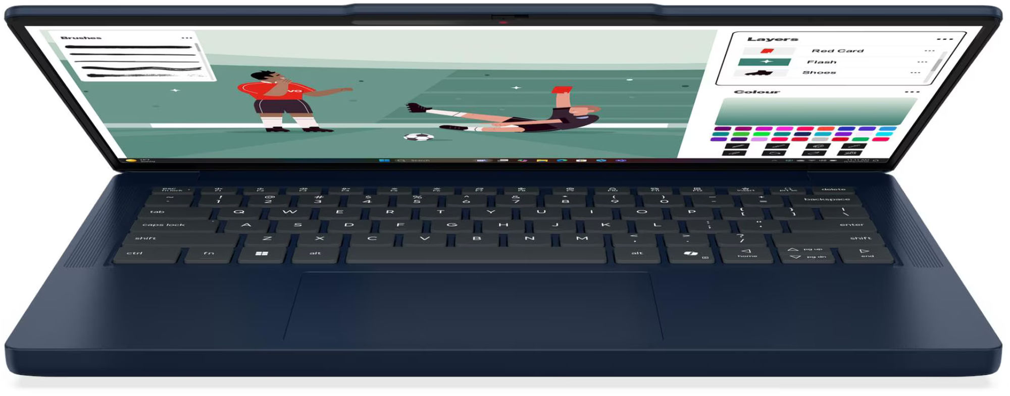 Lenovo IdeaPad Slim 3 14IWC11 (83RQ0072FR) – châssis bleu Lenovo IdeaPad Slim 3 14IWC11 (83RQ0072FR) – présentation du châssis bleu