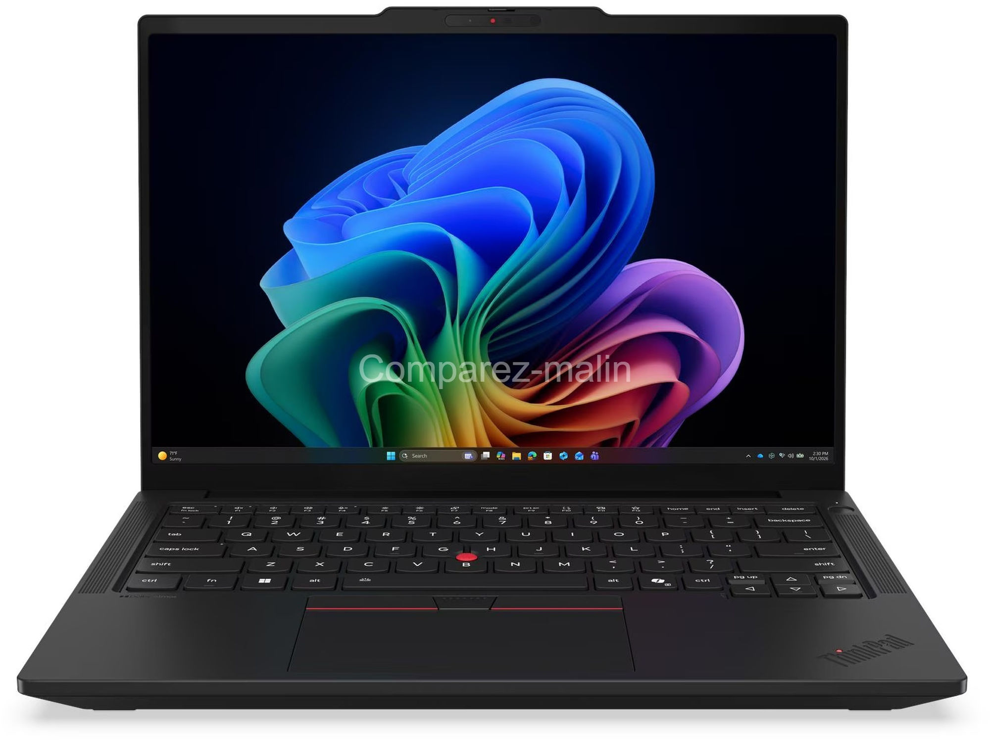 Écran du Lenovo ThinkPad T14 Gen 7 (21WN0052FR) Vue de face du Lenovo ThinkPad T14 Gen 7 (21WN0052FR) et de son écran 14 pouces