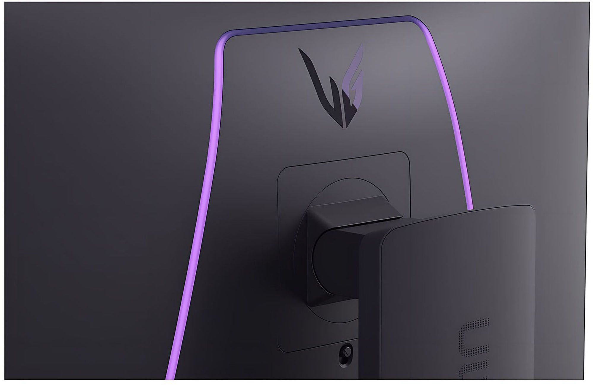 LG 27G850A-B - détails et finitions LG 27G850A-B : détails du châssis et finitions