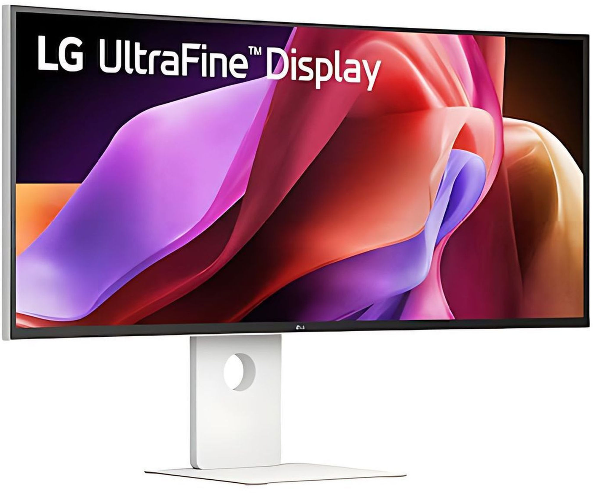 LG 40U990A-W – vue de trois-quarts LG 40U990A-W écran incurvé en vue de trois-quarts