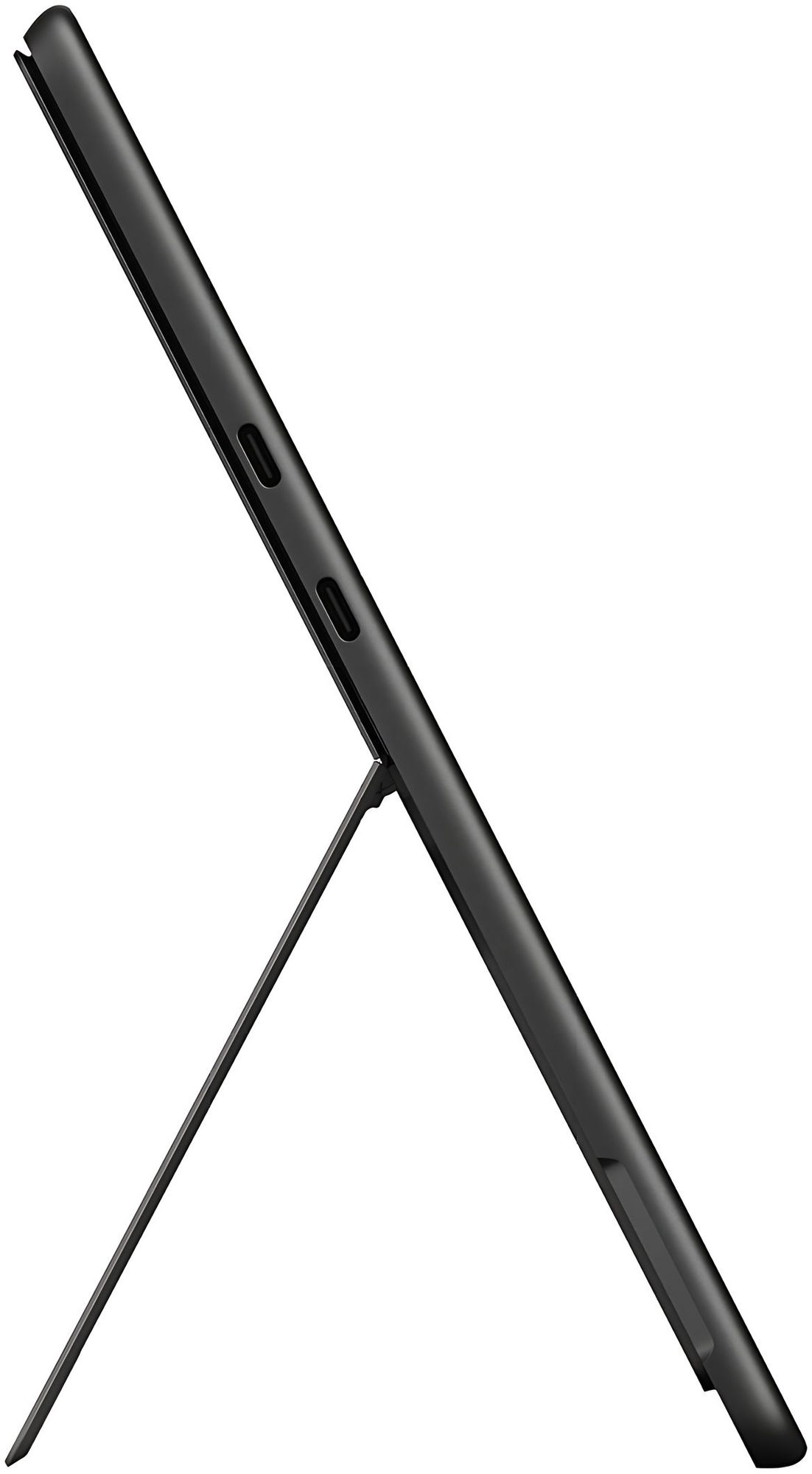 Microsoft Surface Pro 13 2026 EP2-73285 noire profil latéral Microsoft Surface Pro 13 2026 EP2-73285 noire profil latéral avec ports USB-C