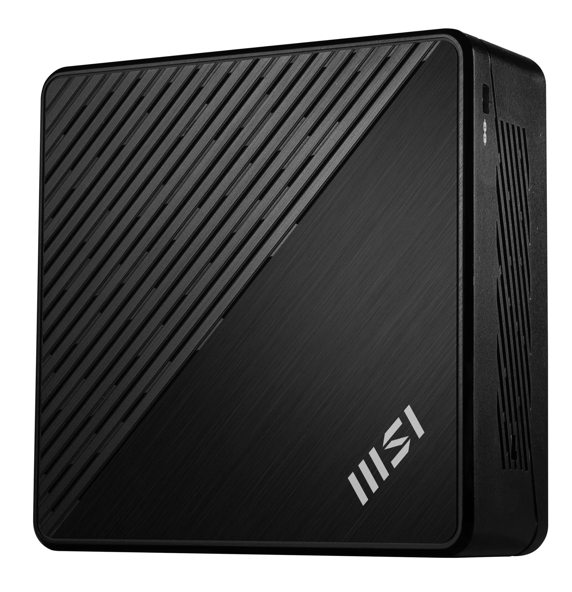 MSI Cubi 5 12M-405BEU : boîtier et finitions MSI Cubi 5 12M-405BEU - vue inclinée du boîtier