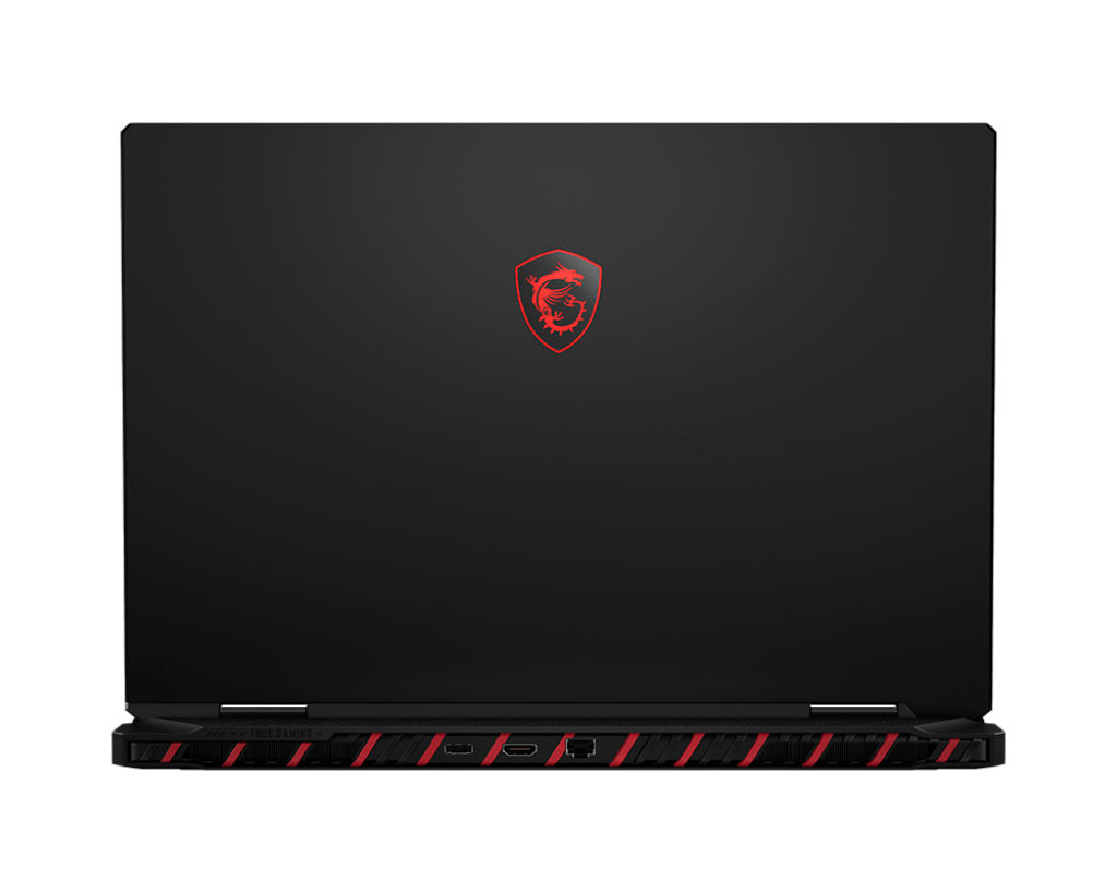 MSI Raider 18 HX AI A2XWJG-827FR - vue arrière MSI Raider 18 HX AI A2XWJG-827FR - vue arrière