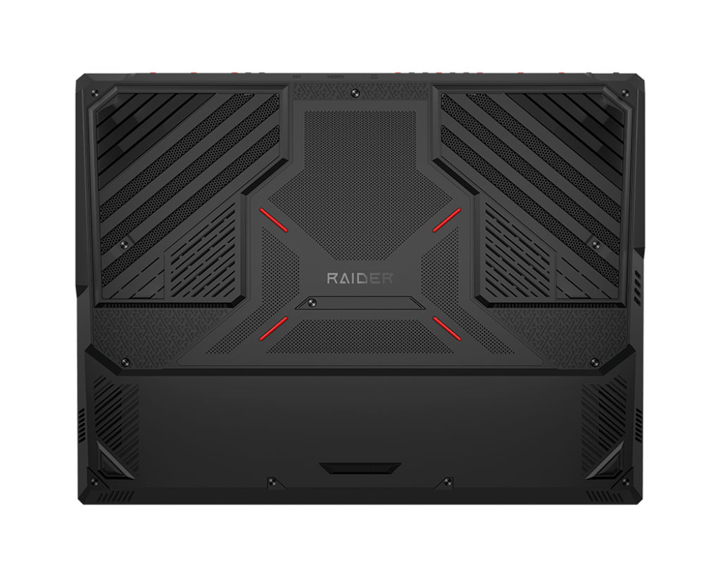 MSI Raider 18 HX AI A2XWJG-827FR - dessous du châssis MSI Raider 18 HX AI A2XWJG-827FR - dessous du châssis