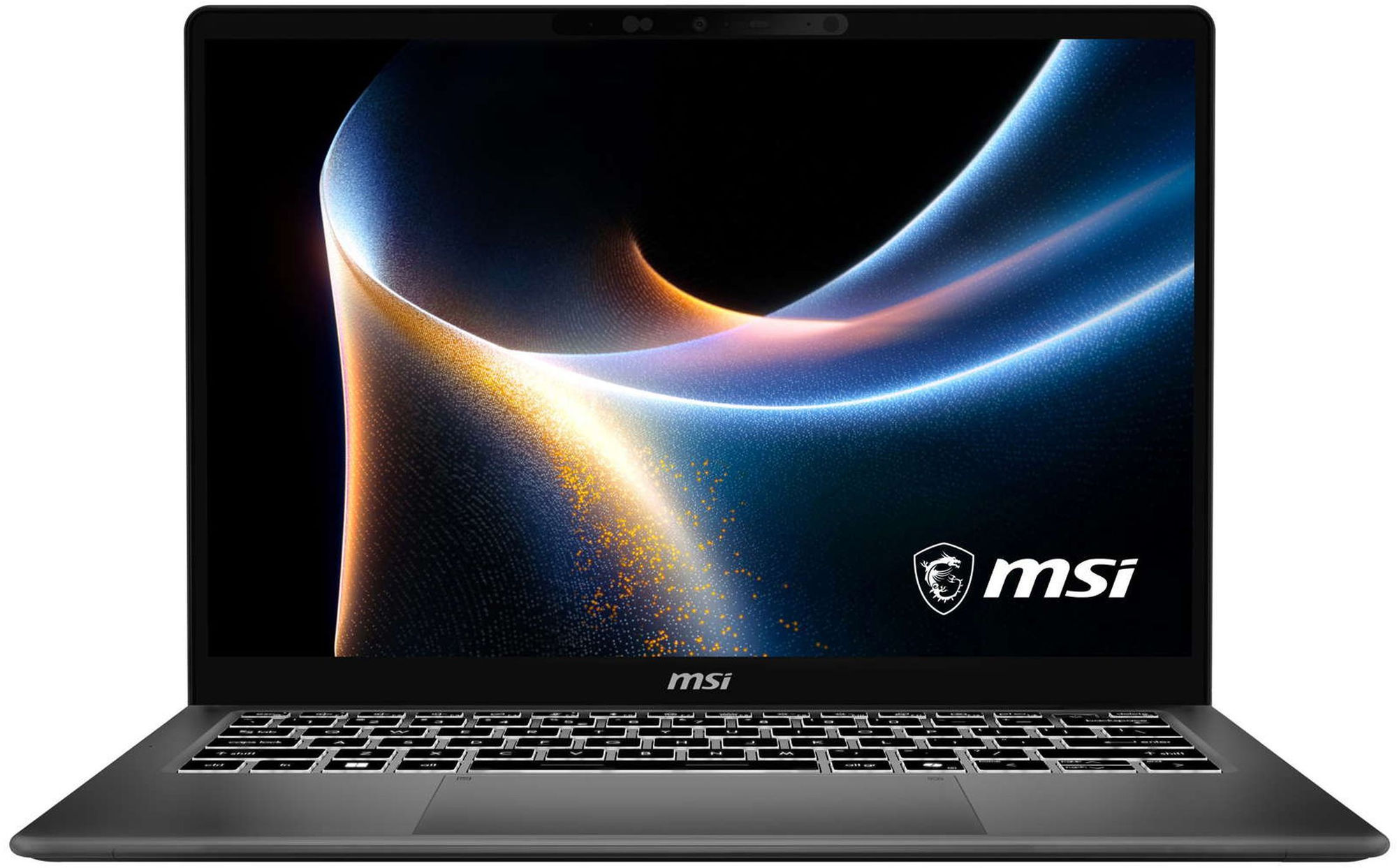 MSI Prestige 14 AI+ D3MG-017FR - vue de face de l'écran OLED MSI Prestige 14 AI+ D3MG-017FR - vue de face de l'écran OLED