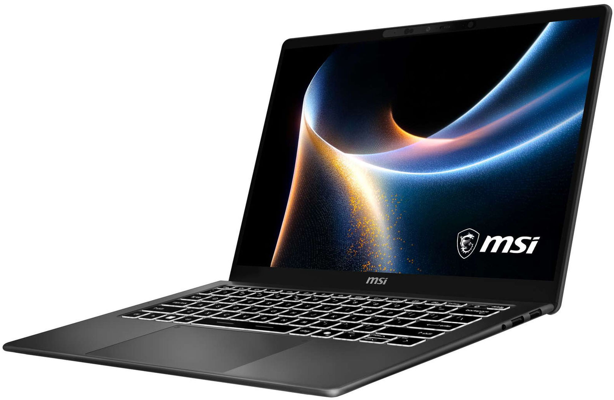 MSI Prestige 14 AI+ D3MG-017FR - vue clavier et châssis MSI Prestige 14 AI+ D3MG-017FR - vue clavier et châssis