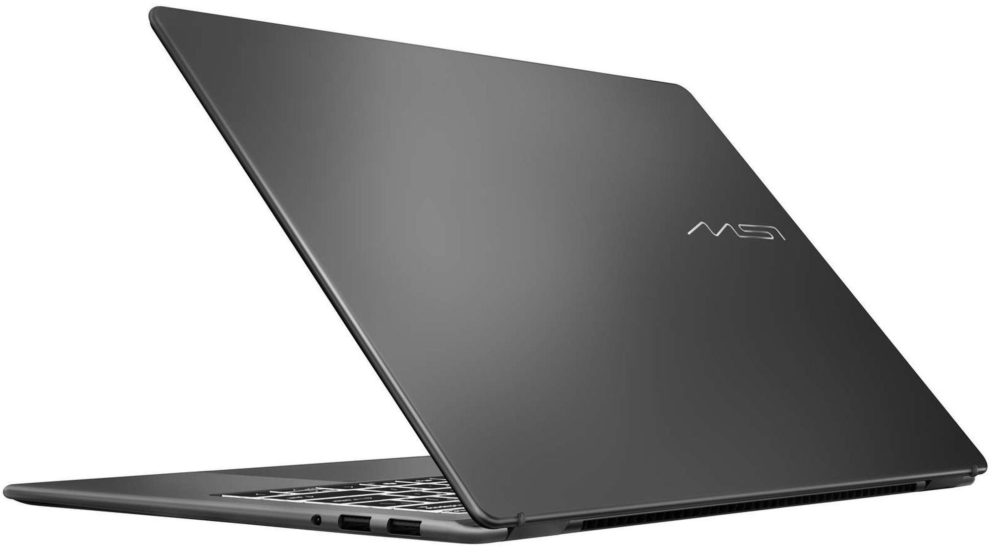 MSI Prestige 14 AI+ D3MG-017FR - vue arrière et charnière MSI Prestige 14 AI+ D3MG-017FR - vue arrière et charnière