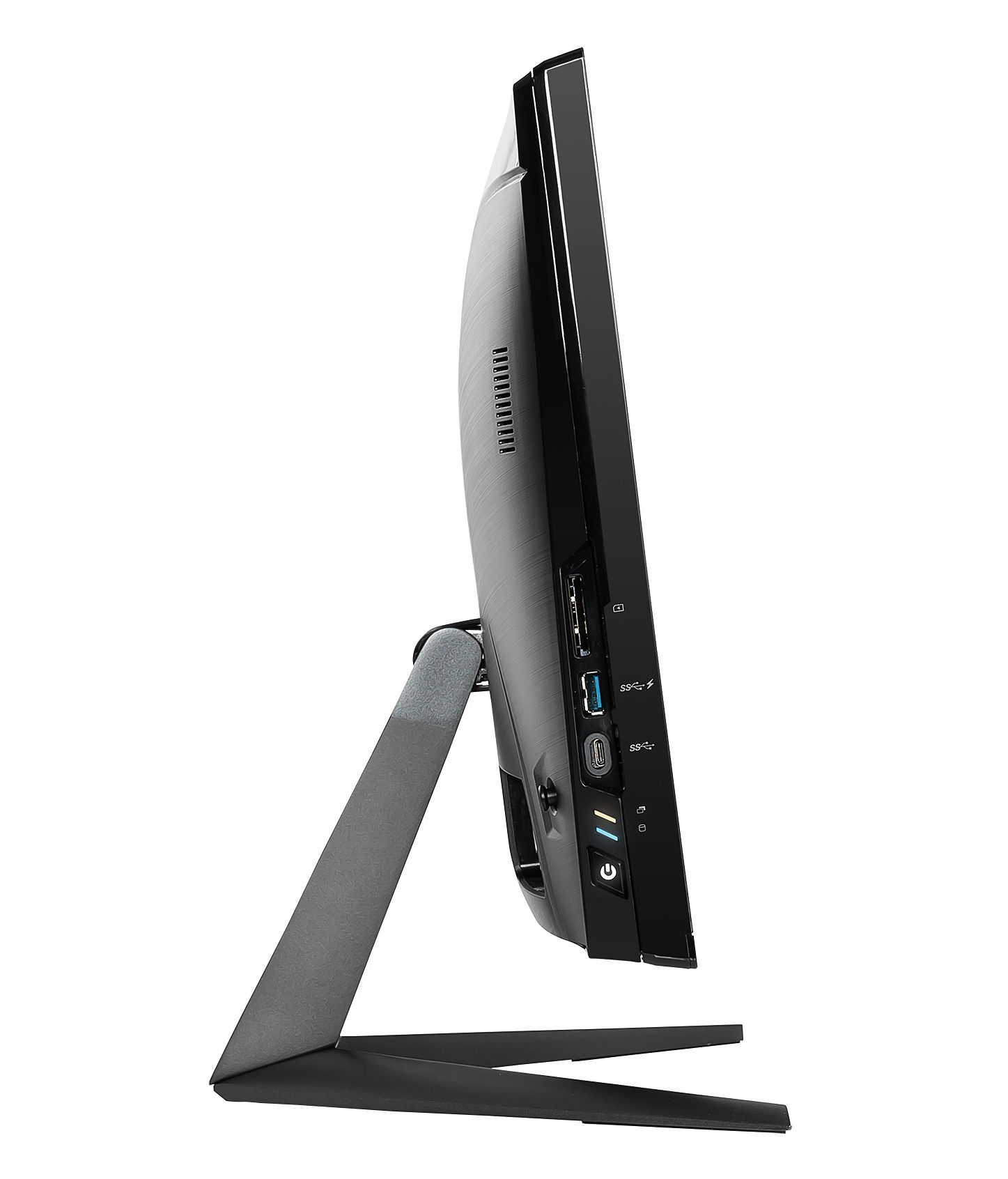 MSI Pro AP222T 13M-436XEU : vue de profil (ports accessibles) MSI Pro AP222T 13M-436XEU : profil latéral et accès aux ports