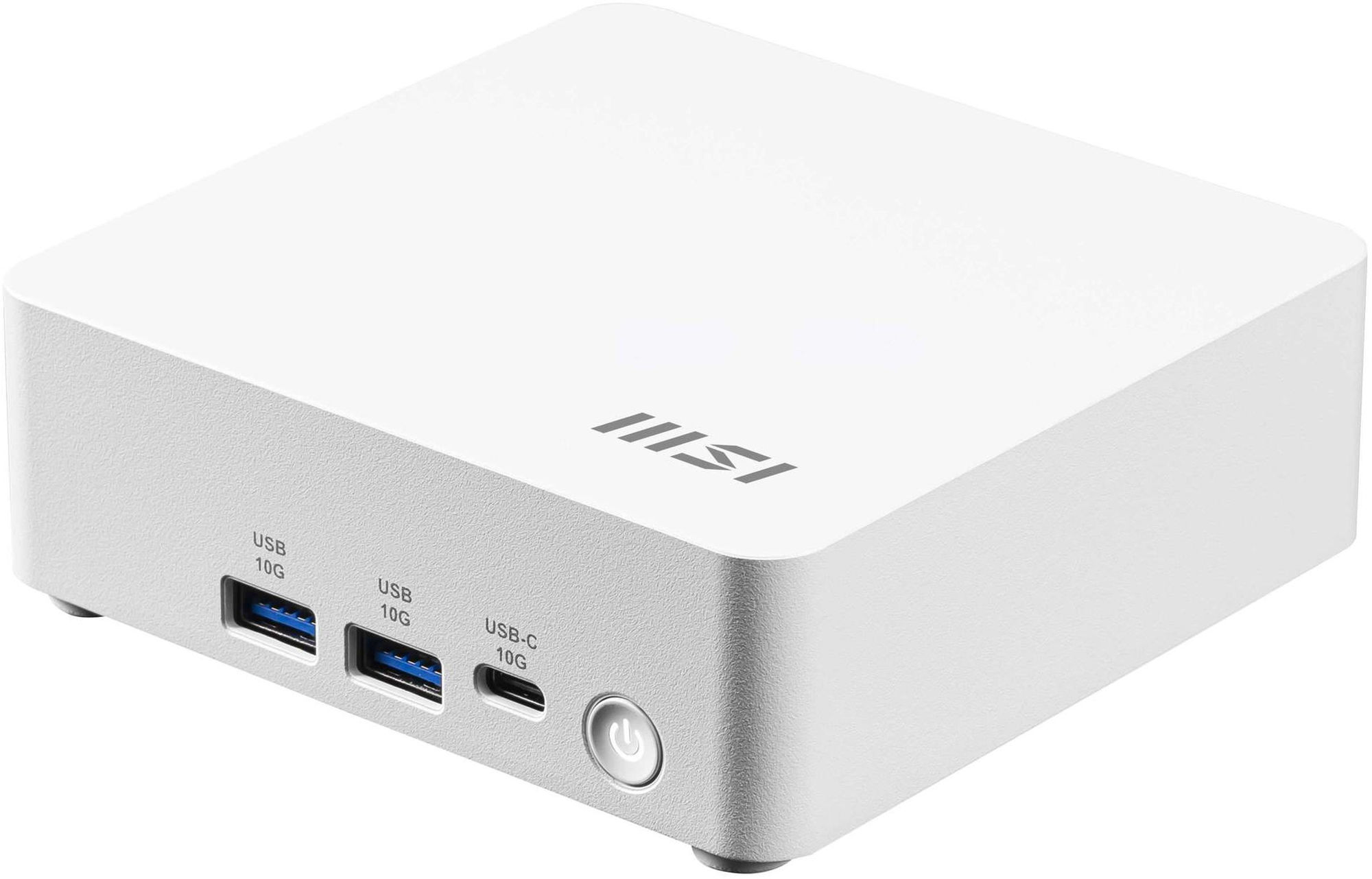 MSI Cubi NUC AI 1UMG-063EU - angle avant avec ports USB MSI Cubi NUC AI 1UMG-063EU - angle avant avec ports USB