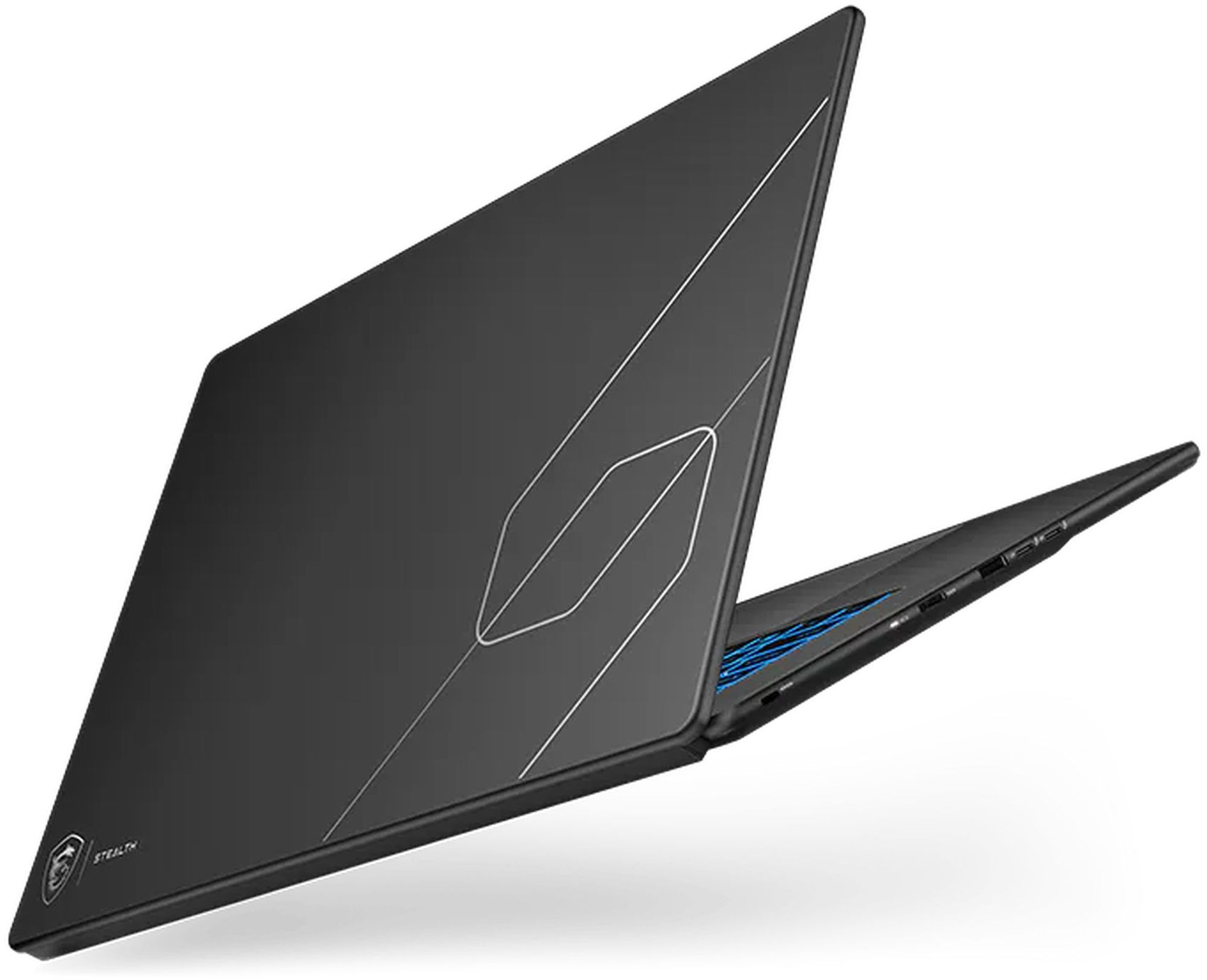 MSI Stealth 16 AI+ B3WI-001FR vue arrière et profil MSI Stealth 16 AI+ B3WI-001FR vue arrière et profil