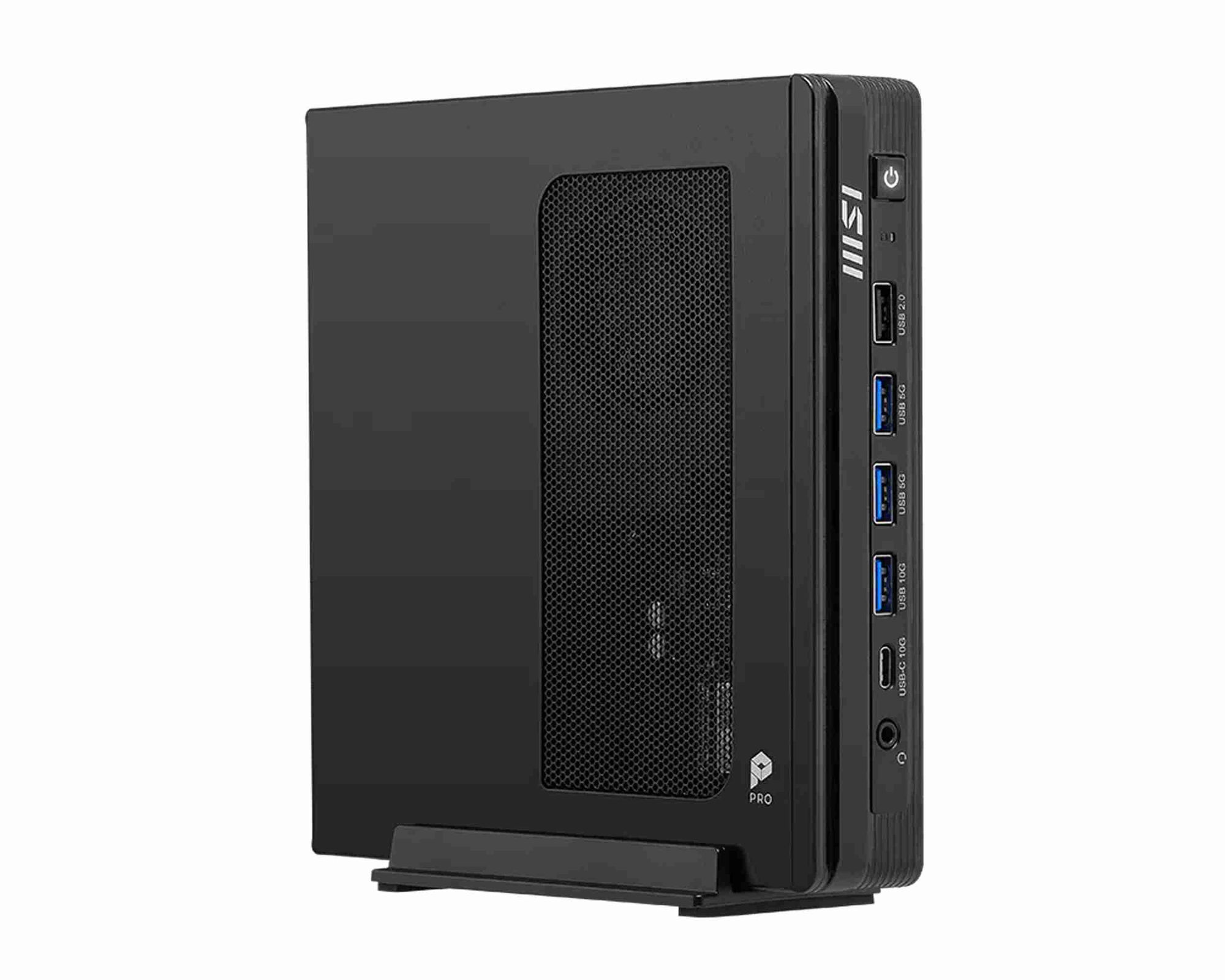 MSI PRO DP10 A14MG-004EU - boîtier compact noir MSI MSI PRO DP10 A14MG-004EU mini tour noire avec façade ventilée