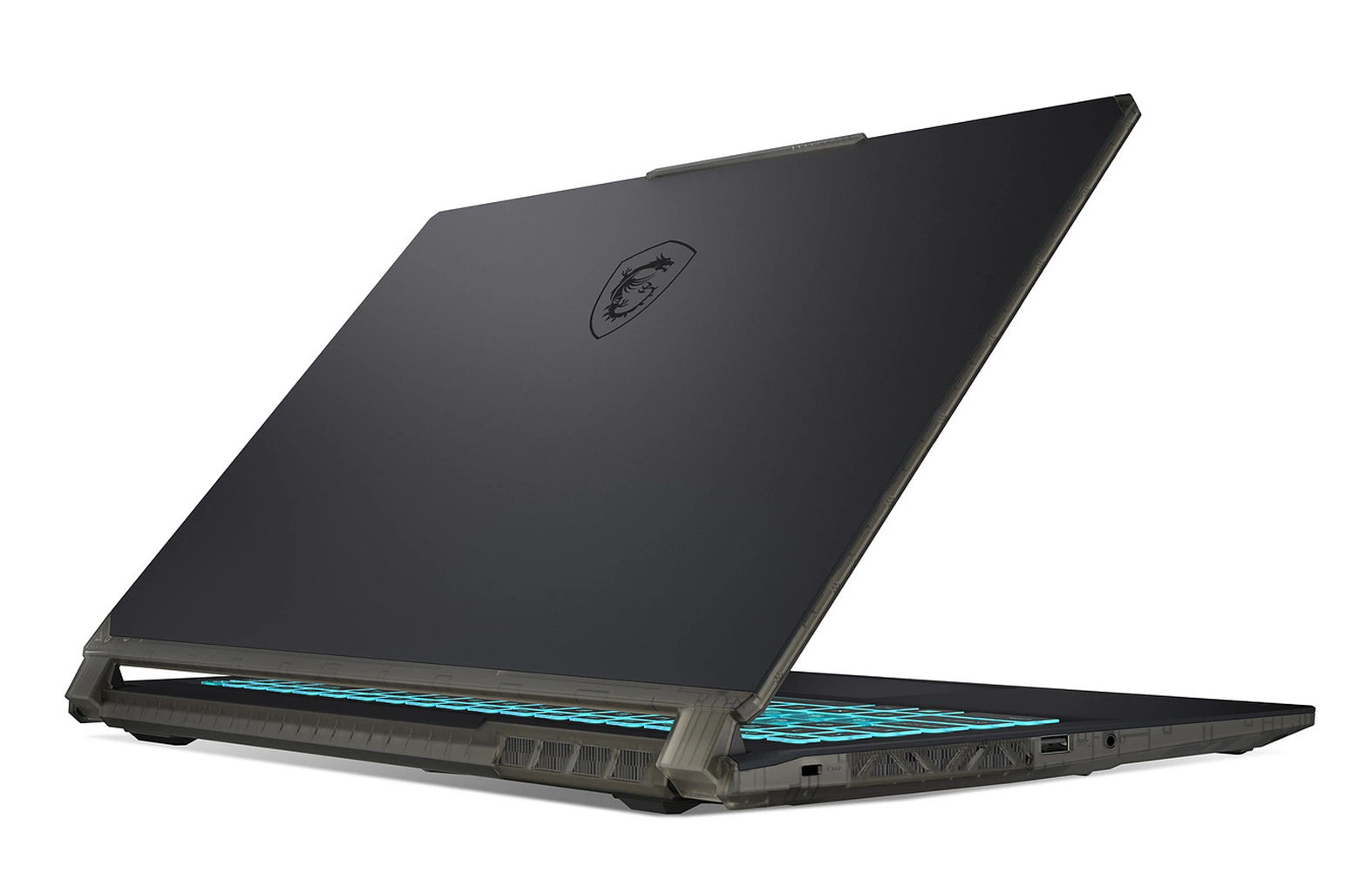 MSI Cyborg 15 A13VE-2479FRNN - châssis arrière MSI Cyborg 15 A13VE-2479FRNN vue arrière du châssis noir