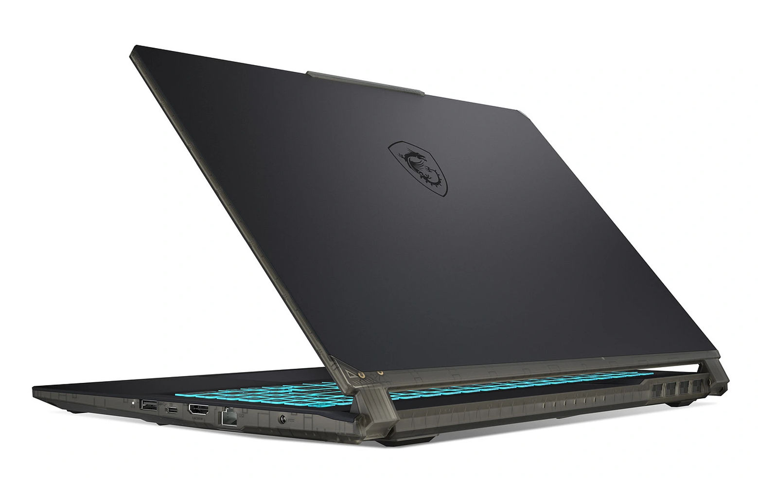 MSI Cyborg 15 A13VE-2479FRNN - connectique latérale MSI Cyborg 15 A13VE-2479FRNN connectique latérale et charnière