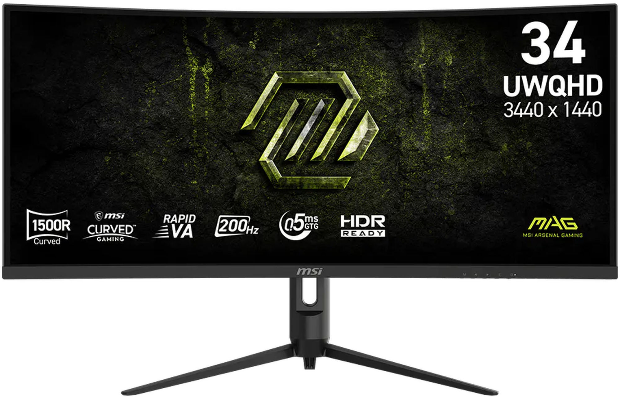 MSI MAG 342CQRF E20 - écran gaming 34 pouces incurvé MSI MAG 342CQRF E20 écran gaming 34 pouces incurvé de face