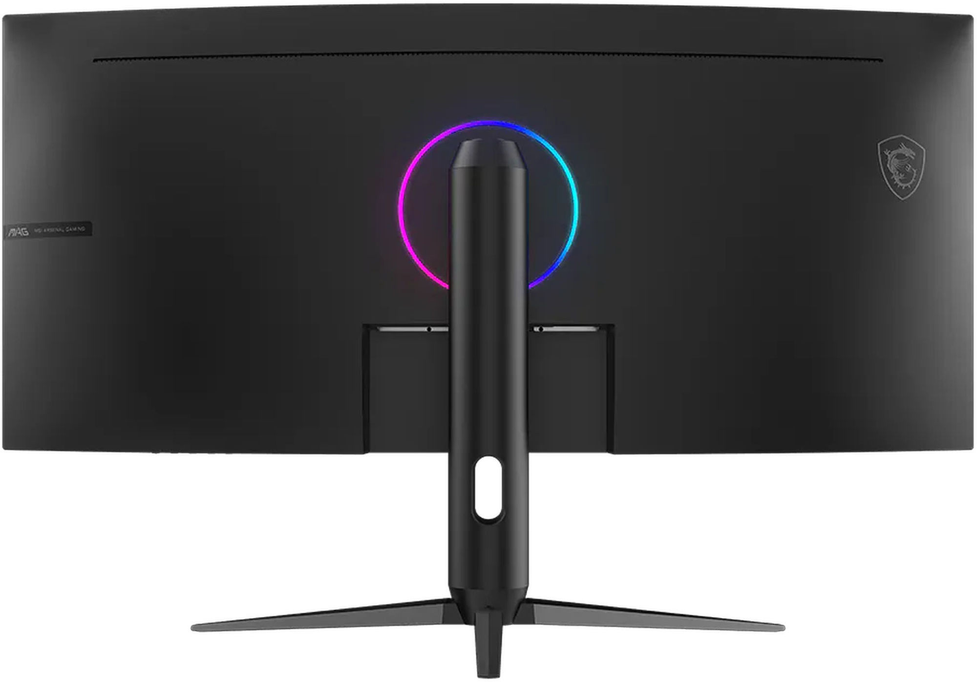 MSI MAG 342CQRF E20 - vue arrière du moniteur Dos du MSI MAG 342CQRF E20 avec pied et design arrière