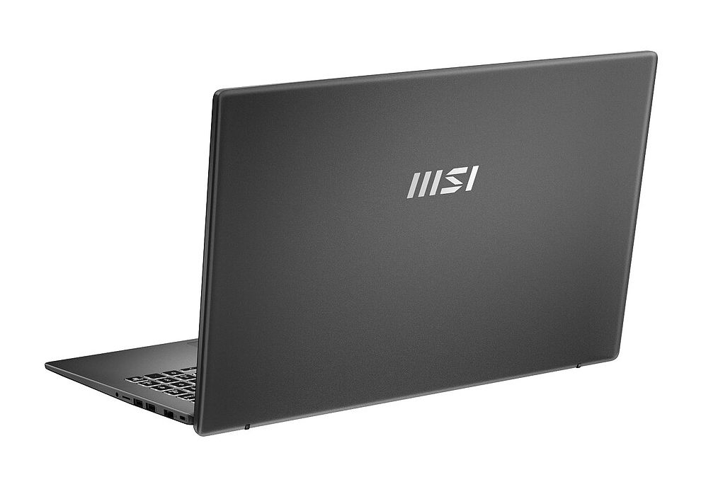 MSI Modern 15 F1MG-687XFR vue arrière et charnière MSI Modern 15 F1MG-687XFR vue arrière et charnière