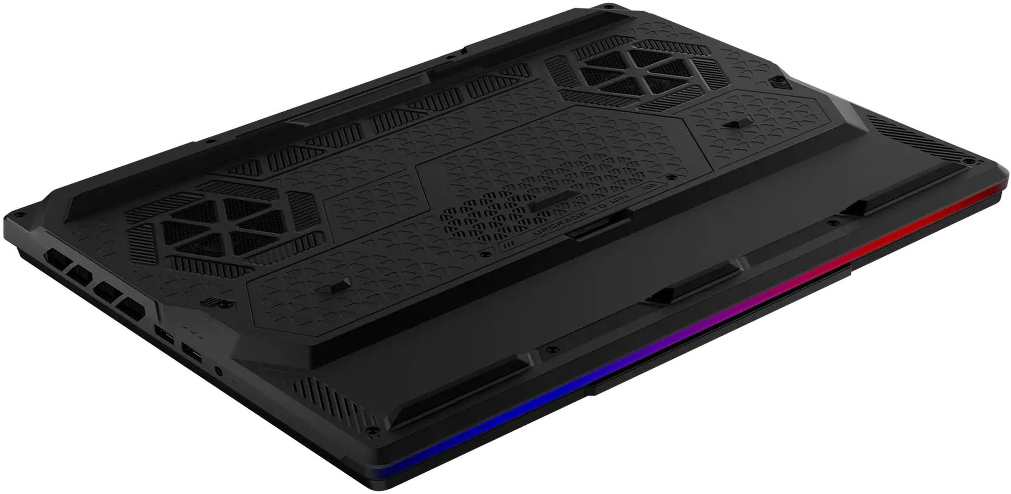 Dessous et aérations du MSI Raider 16 HX B2WH-019FR Système d’aération sous le MSI Raider 16 HX B2WH-019FR