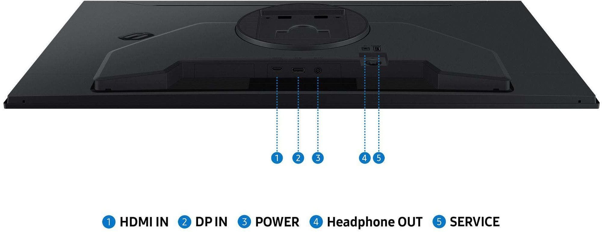 Samsung Odyssey G5 G50F LS32FG506EUXEN - détail du pied Samsung Odyssey G5 G50F LS32FG506EUXEN - détail du pied
