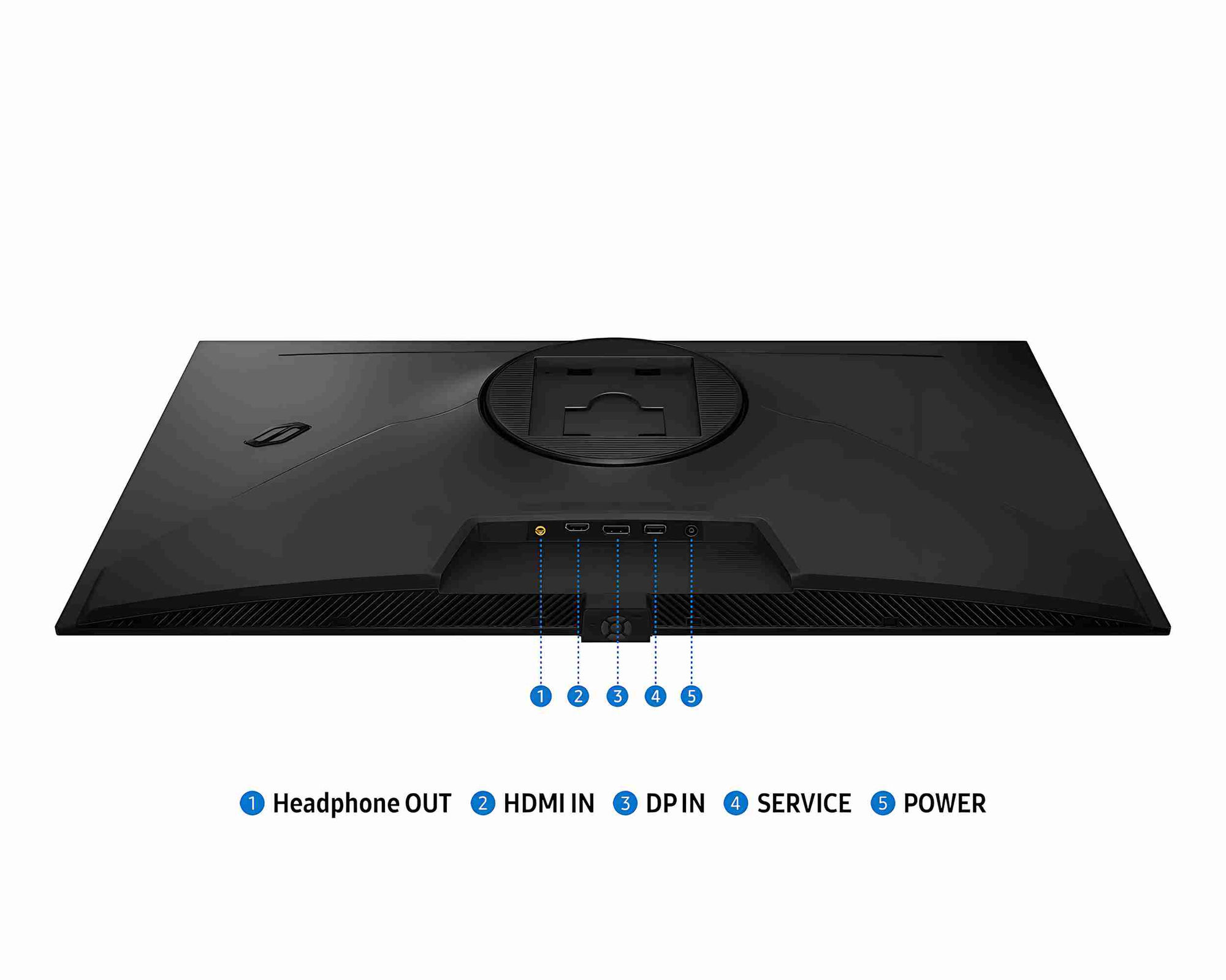 Samsung LS32HG732SUXEN - connectique arrière Connectique HDMI et DisplayPort du Samsung LS32HG732SUXEN