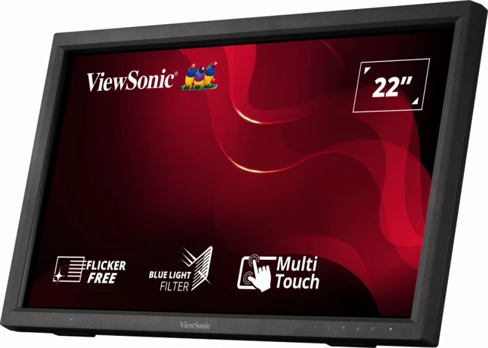ViewSonic TD2223 - vue trois-quarts ViewSonic TD2223 - écran tactile en perspective